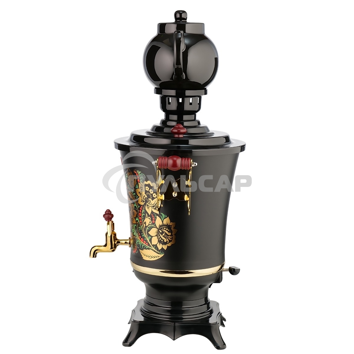 Самовар Centek CT-0093 черный/хохлома