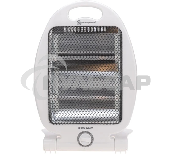 Обогреватель инфракрасный Rexant 60-0057, белый, кварцевый, 800 Вт, 14 м2, термостат, настольный, со складным основанием