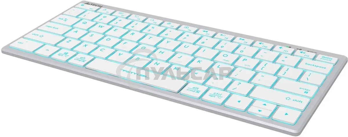 Клавиатура проводная A4Tech Fstyler FX61, USB, белый/синий