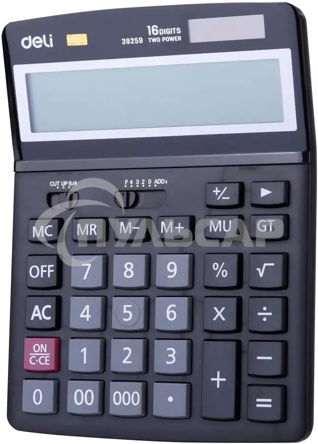 Калькулятор настольный Deli E39259 черный 16-разр.