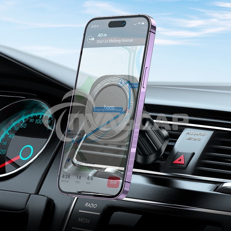 Автомобильный держатель HOCO H28 Rainbow магнитный на воздуховод черный