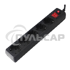 Сетевой фильтр Гарнизон EHLB-1 5р 10А 1.8м черный