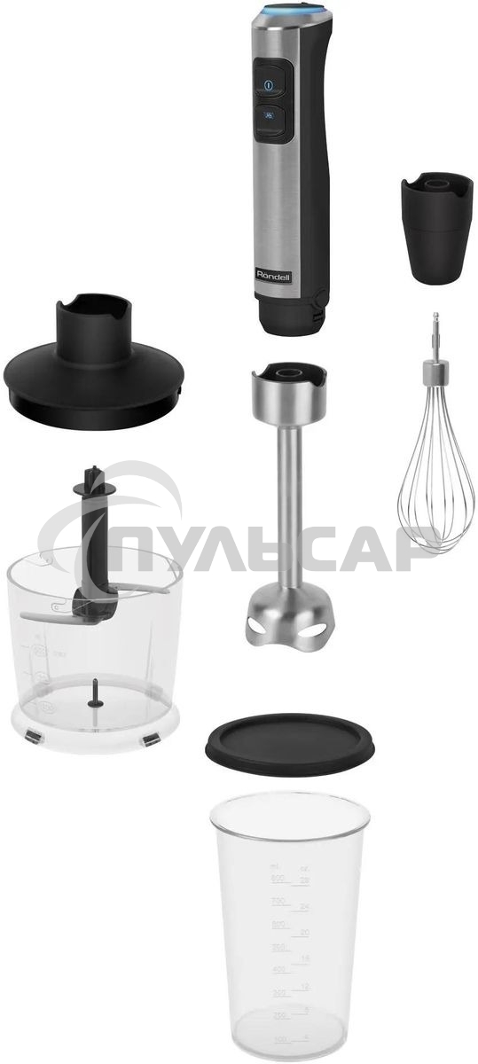 Блендер погружной Rondell 1300-RE-01, 1200Вт, серебристый