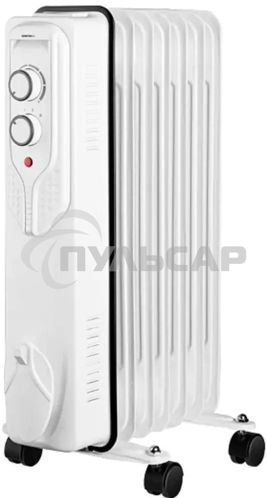 Обогреватель масляный Centek CT-6205 (7 секций), белый, 700/1000/1500 Вт, 15 м2, 3 режима, термостат