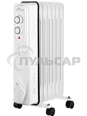 Обогреватель масляный Centek CT-6205 (7 секций), белый, 700/1000/1500 Вт, 15 м2, 3 режима, термостат