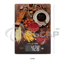 Кухонные весы Galaxy Line GL 2821, стекло, платформа из высокопрочного стекла, максимальный вес 8 кг