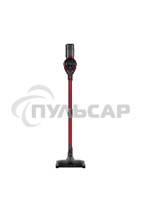 Пылесос вертикальный Rombica MYCLEAN AIRY NHS30D01 красный/черный, питание - от аккумулятора, 90 Вт, уборка сухая, пылесборник 0.8 л, работа от АКБ max - 60 мин