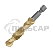 Сверло-метчик Denzel М10 х 1,25 мм, Р6М5