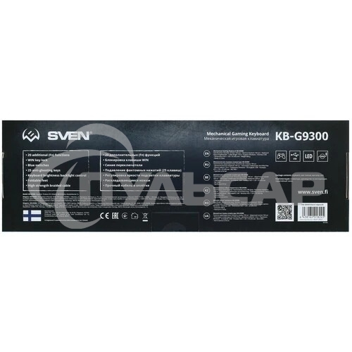 Клавиатура проводная игровая Sven KB-G9300 черная (Outemu Blue switches,104кл., подсветка)
