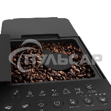 Кофемашина BQ ACM1136M черный, мощность 1350 Вт, давление 20 бар, электронное управление, тип нагревателя: бойлер, тип используемого кофе: зерновой, жерновая, металлическая, коническая кофемолка, количество степеней помола: 15, емкость контейнера для зере