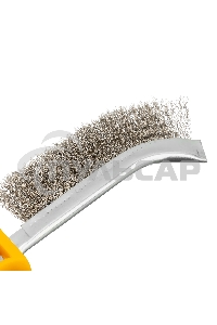 Щетка металлическая Denzel с пластмассовой ручкой, нержавеющая проволока