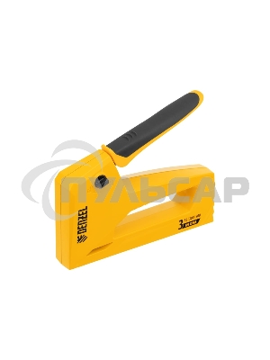 Степлер мебельный, алюминиевый корпус, тип 53, 6-14 мм, тип 300, 15 мм, тип 500, 15 мм Denzel