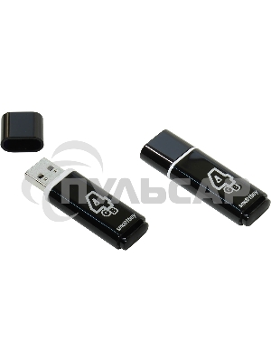 Флешка USB Smartbuy R/W USB 4 Gb Glossy series черный SB4 GbGS-K