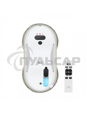 Робот-мойщик окон BQ WR200S White. Мощность 80 Вт/Объем для чистящего средства 110мл/Параметры электропитания 100-240 В,50-60 Гц/Страховочный трос 4м/Минимальная рабочая зона 40х40см/Для всех видов гладких поверхностей: кафель, ламинат, стекло