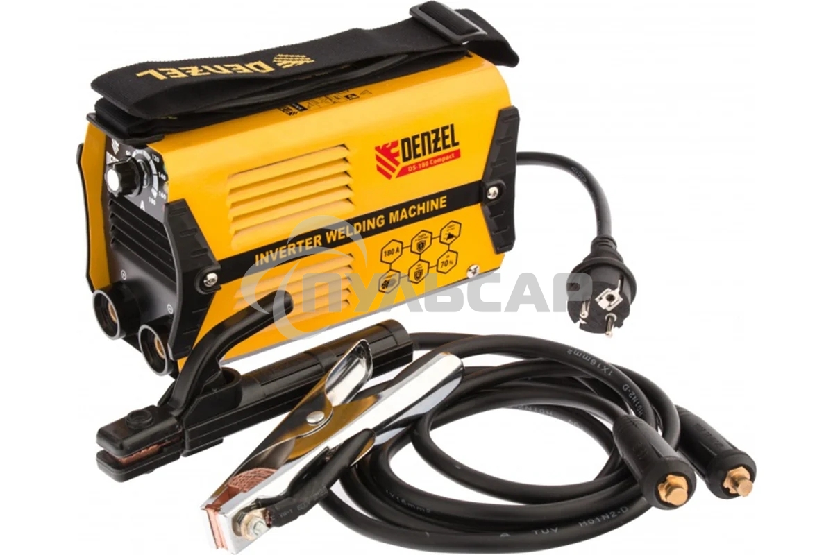 Сварочный аппарат Denzel ds-180 compact 94372 инвертор. дуговой сварки 180А пв 70%