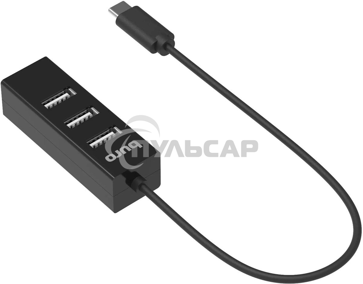 Разветвитель USB-C Buro BPH-C-1906 4порт. черный