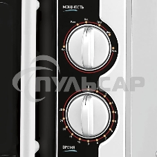 Микроволновая печь BBK 20MWS-712M/WB белый, 20 л, 700 Вт, переключатели - поворотный механизм