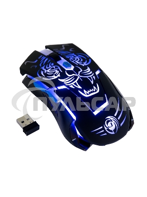 Мышь беспроводная Dialog Gan-Kata MRGK-12UR черный, 1600 dpi, радиоканал, USB, кнопки - 6