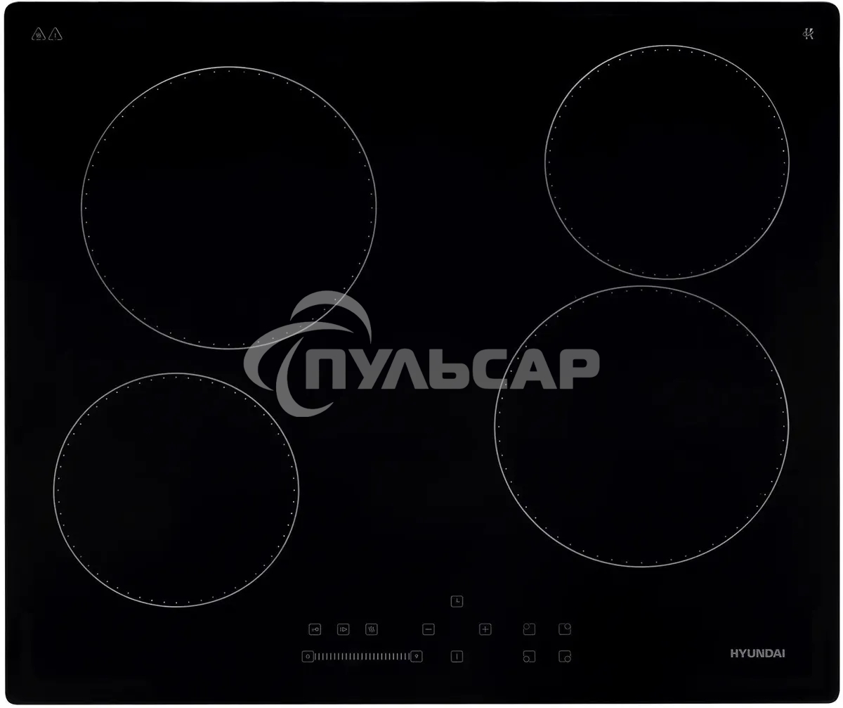 Электрическая варочная панель Hyundai HHE 6451 BG Hi-Light, независимая, черный