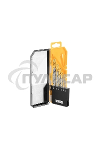 Набор сверл по металлу Denzel 2-8мм, Р6М5-TiN, Golden Tip, 6 шт 723000