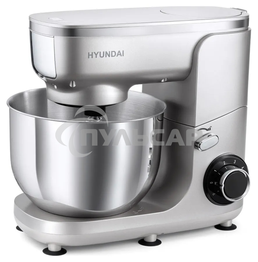 Кухонная машина Hyundai HYM-S7651 планетар.вращ. 1400Вт серебристый