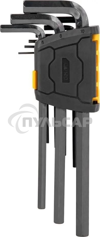 Набор шестигранных ключей Deli DL231209H Материал: CR-V. Спецификация: 1,5,2,2,5,3,4,5,6,8,10мм.