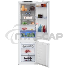 Встраиваемый холодильник Beko BCNA275E3S (7523020054) белый двухкамерный 185/69 л морозилка снизу, No Frost
