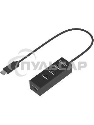 Разветвитель USB-C Buro BPH-C-1906 4порт. черный