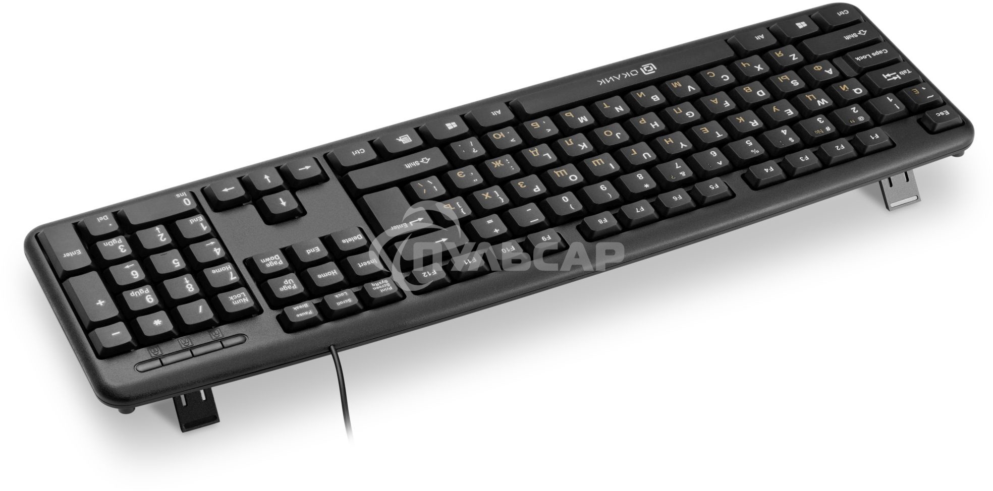 Клавиатура проводная Oklick 130M, USB, черный