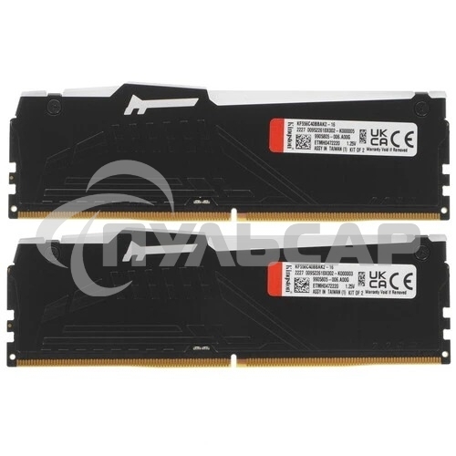 Оперативная память Kingston Fury Beast, DDR5, 16Gb (2x8Gb), 5600MHz, CL40, DIMM, с радиаторами, RGB, черный