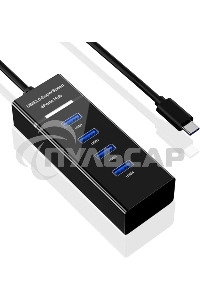 Разветвитель USB-C Digma DHUB-4USB-C-3.0 4порт. черный