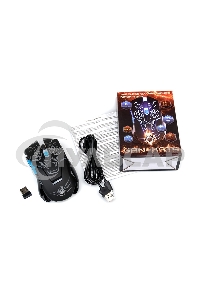 Мышь беспроводная Dialog Gan-Kata MRGK-12UR черный, 1600 dpi, радиоканал, USB, кнопки - 6