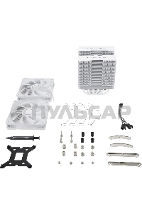 Кулер для процессора Thermalright Peerless Assassin 120 белый (4-pin PWM, 157мм, Ni/CU, 6x6мм, 2x120мм, 66.17CFM, 25.6dBA, 1550RPM, S: 1700, 1200, 20XX, 115X, AM5, AM4)