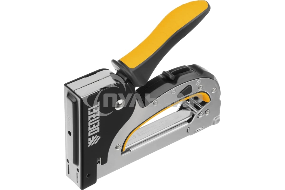 Степлер мебельный, стальной корпус, быстрая загрузка, регул. силы удара, тип 53, 4-14 мм Denzel