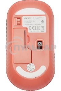 Мышь беспроводная Acer OMR205 бежевый/розовый, 1200 dpi, радиоканал, USB, кнопки - 3