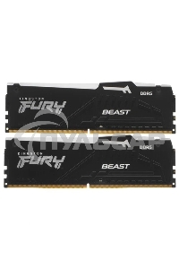 Оперативная память Kingston Fury Beast, DDR5, 16Gb (2x8Gb), 5600MHz, CL40, DIMM, с радиаторами, RGB, черный