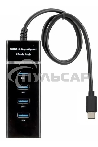 Разветвитель USB-C Digma DHUB-4USB-C-3.0 4порт. черный