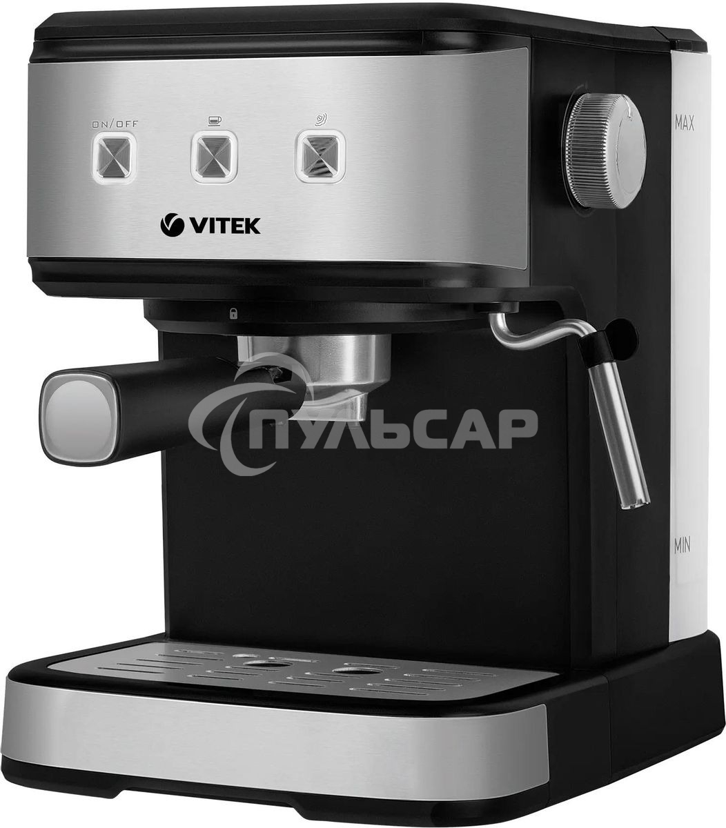 Кофеварка рожковая Vitek Midnight VT-8471 черный/серебристый 1,5 л 850Вт 15 бар
