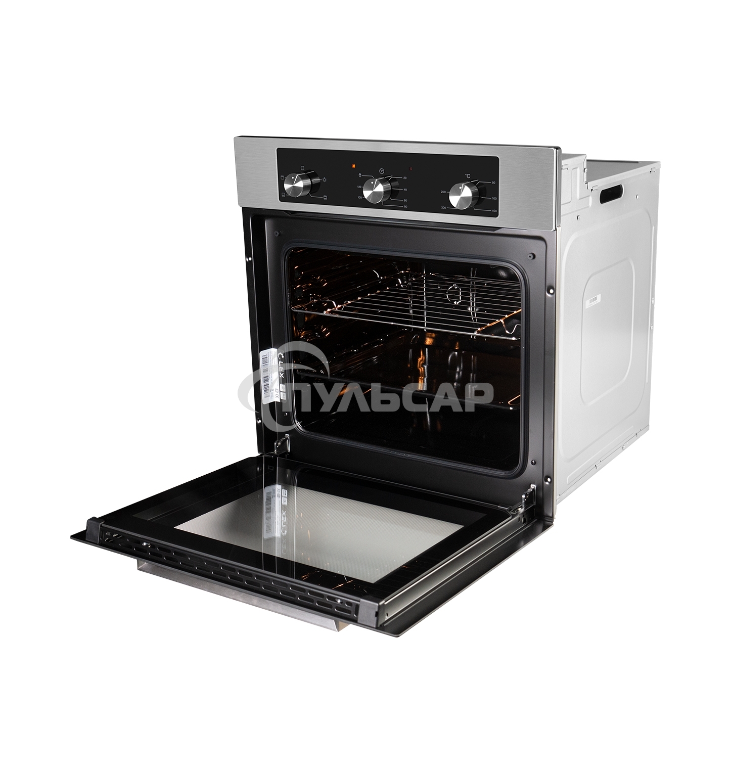 Духовой шкаф электрический встраиваемый LEX EDM 042 IX нержавеющая сталь/черный