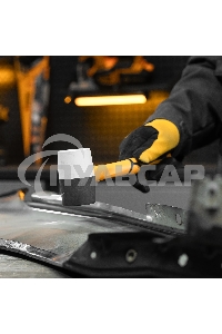 Киянка резиновая Denzel 225 г, черно-белая, фибергласовая рукоятка c TPR покрытием