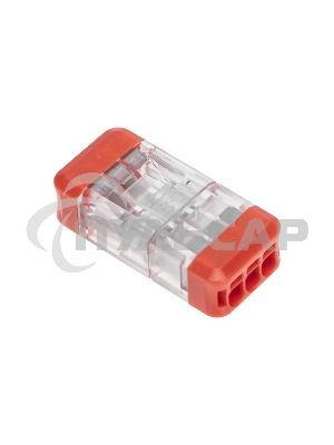 Экспресс-клемма Rexant СМК 2273-203R проходная разъемная 3 полюса 0,5-2,5мм² (50 шт/уп)