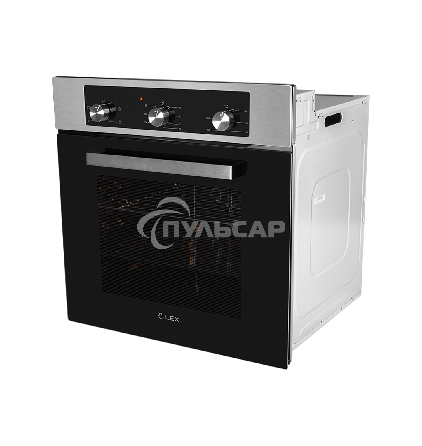 Духовой шкаф электрический встраиваемый LEX EDM 042 IX нержавеющая сталь/черный