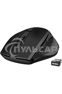 Мышь беспроводная SVEN RX-425W черный, 1600 dpi, радиоканал, USB, кнопки - 6