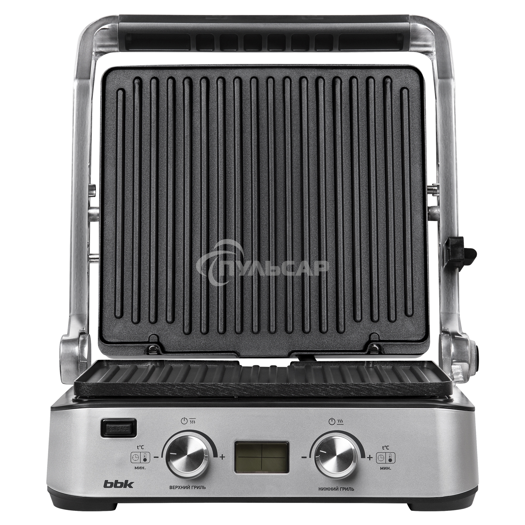 Гриль электрический BBK BEG2004 2000 Вт, черный/металлик