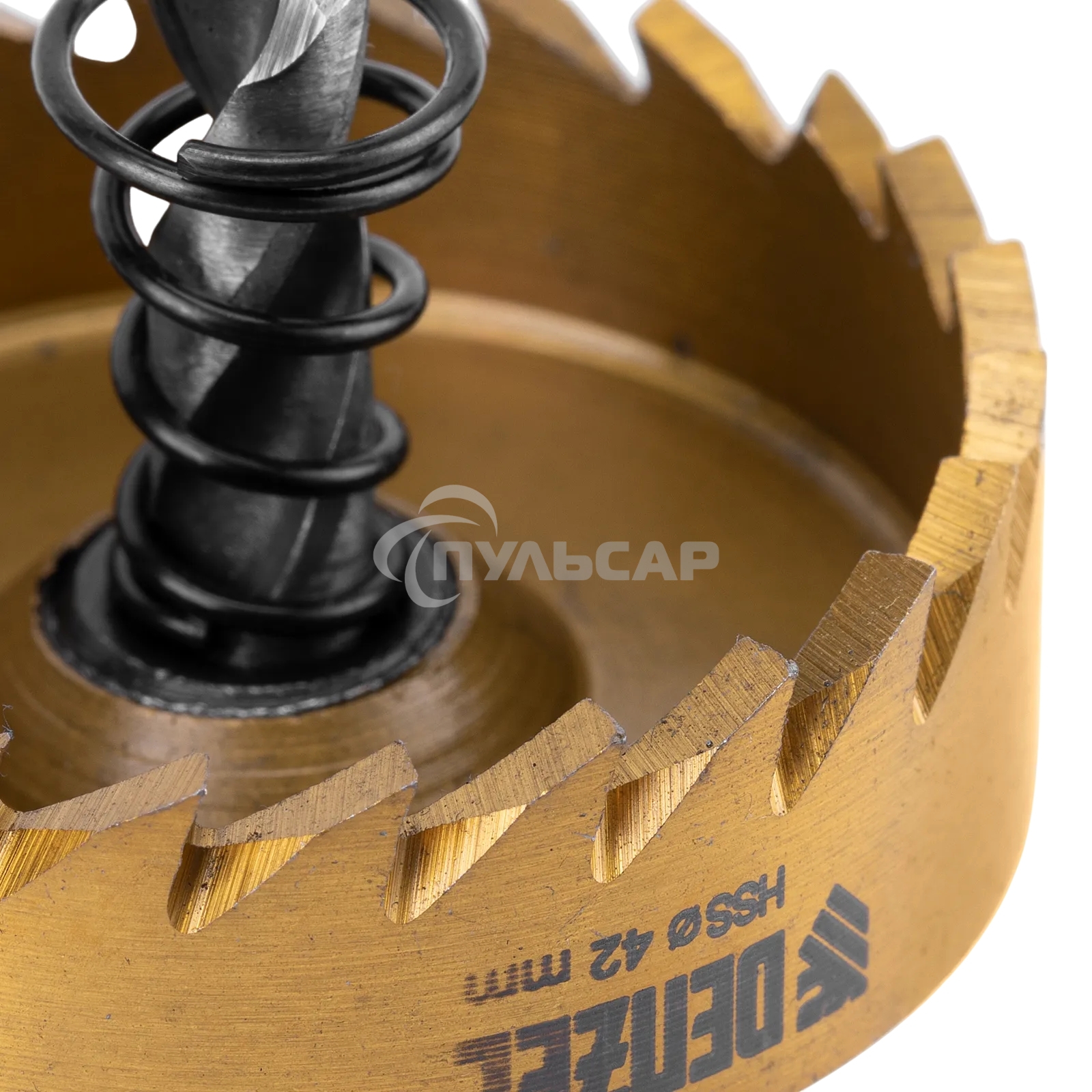 Коронка по металлу Denzel HSS, 42 мм, нитридтитановое покрытие