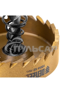 Коронка по металлу Denzel HSS, 42 мм, нитридтитановое покрытие