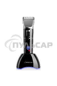 Машинка для стрижки BRAYER BR3402, LED-дисплей, 4 насад, турбо, титан. покр, регу. высоты лезвий