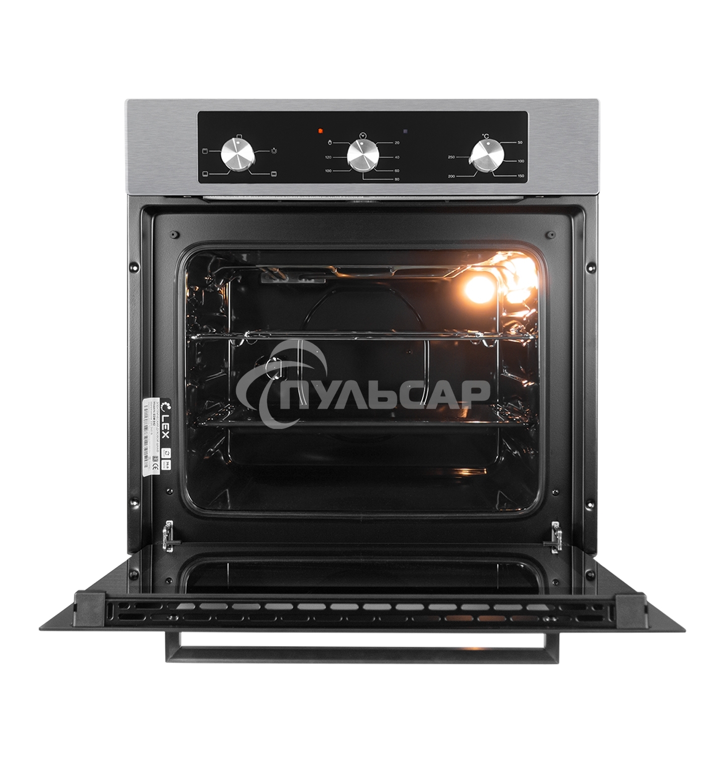 Духовой шкаф электрический встраиваемый LEX EDM 042 IX нержавеющая сталь/черный