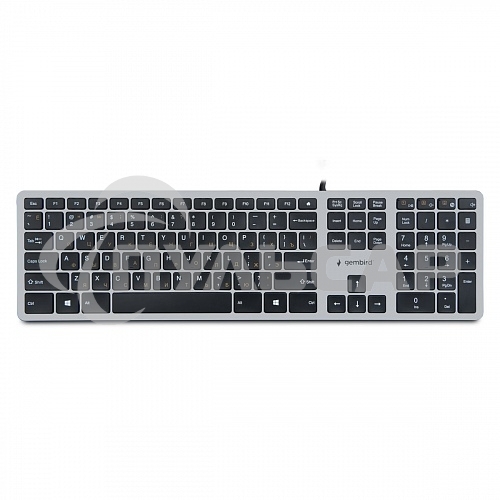 Клавиатура проводная Gembird KB-8420, USB, серый
