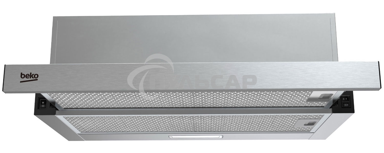 Вытяжка телескопическая Beko BHNT613R4CX серебристый, 60 см, 320 куб. м/ч, 61 дБ